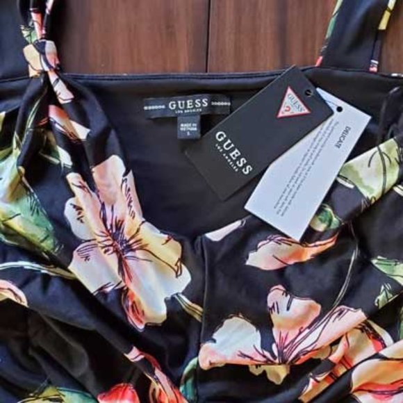 Guess Corrine Floral Knot-Front Sheath Dress - Picture 3 of 3